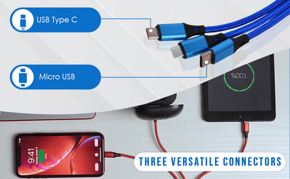Link Trio 3-in-1 Charging Cable – [3 Pack] - Image 10