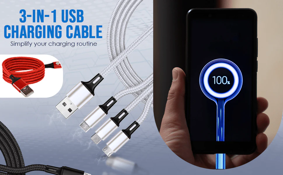 Link Trio 3-in-1 Charging Cable – [3 Pack] - Image 11